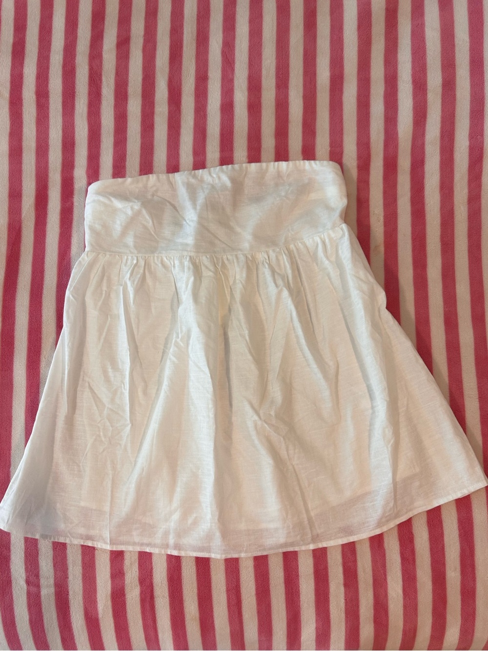 Peppermayo White Strapless Babydoll Mini Dress